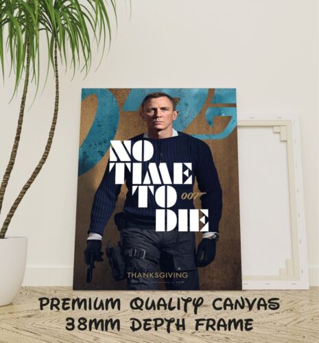 James Bond No Time to Die Daniel Craig Duży PŁÓTNO Druk artystyczny A0 A1 A2 A3 A4 - Zdjęcie 1 z 7