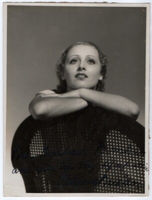 Foto Kino Epochenabzug 1930 Schauspielerin Rosine Deréan Widmung - signed 