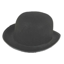 Derby Bowler Hat Adult 22 Inch Costume With Black Satin Band Sherlock Holmes