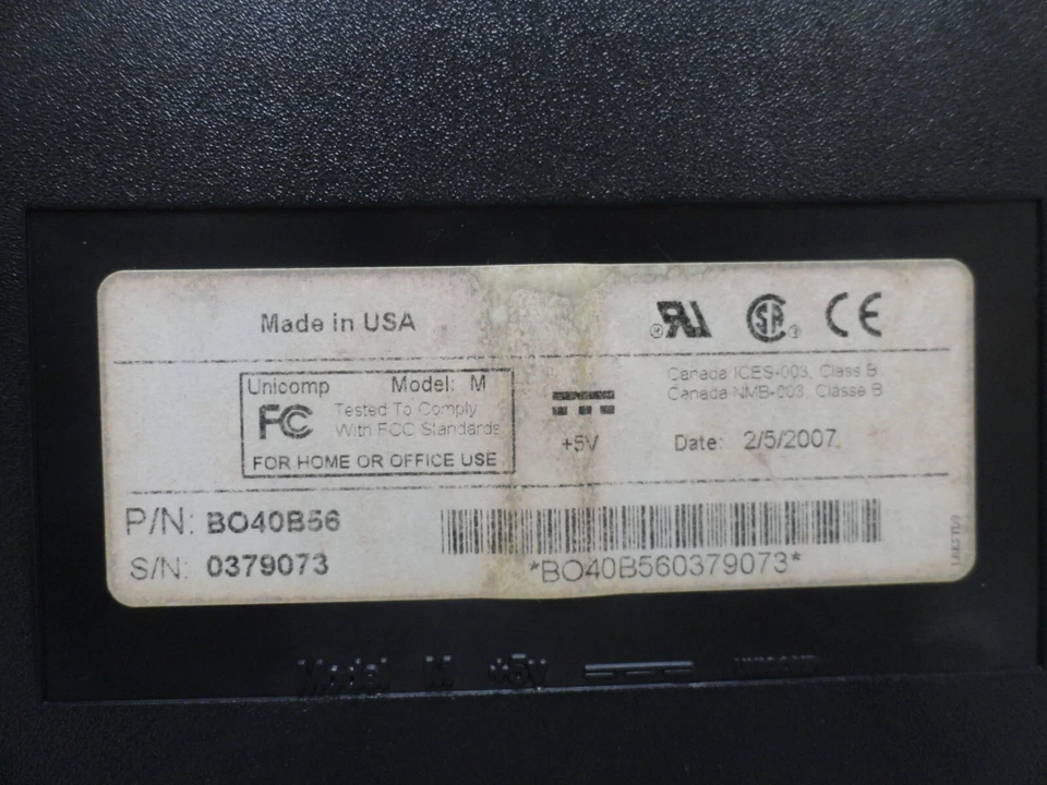 Unicomp BOS Com Model M Black Wired Vintage Keyboard | READ - Image 3 of 4