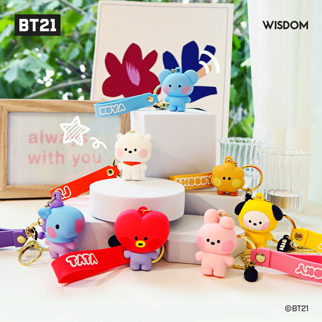 BTS BT21 Minini Official Authentic Shooky Figure Keychain Metal