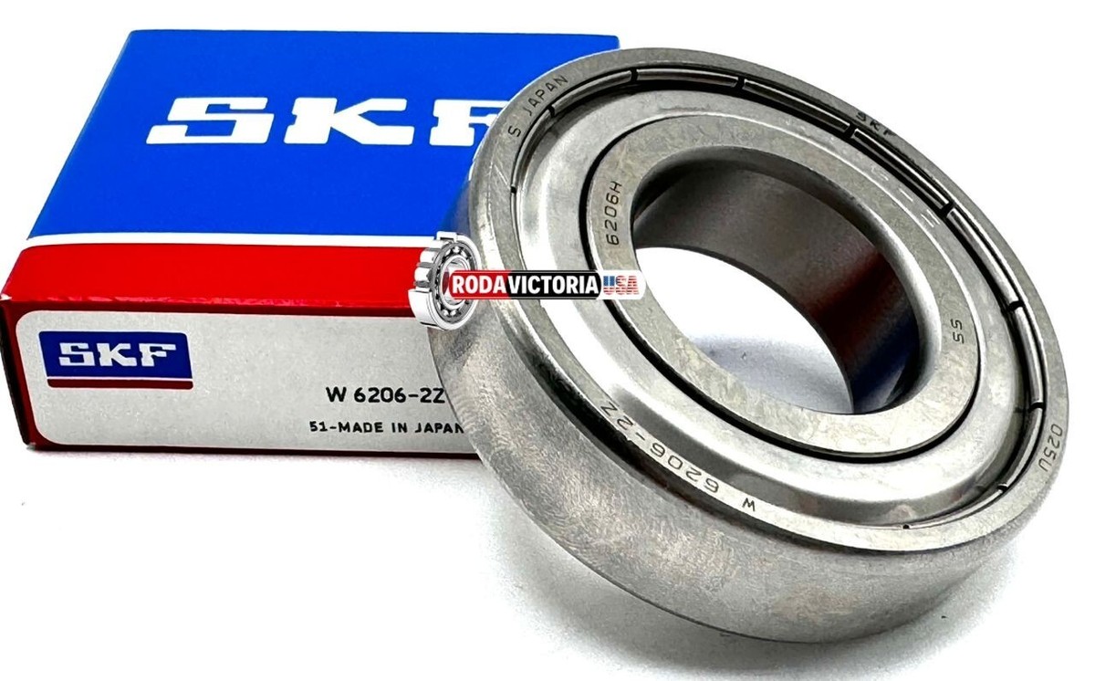 SKF Japan W6206 ZZ Deep Groove Ball Bearing, Metal Shielded