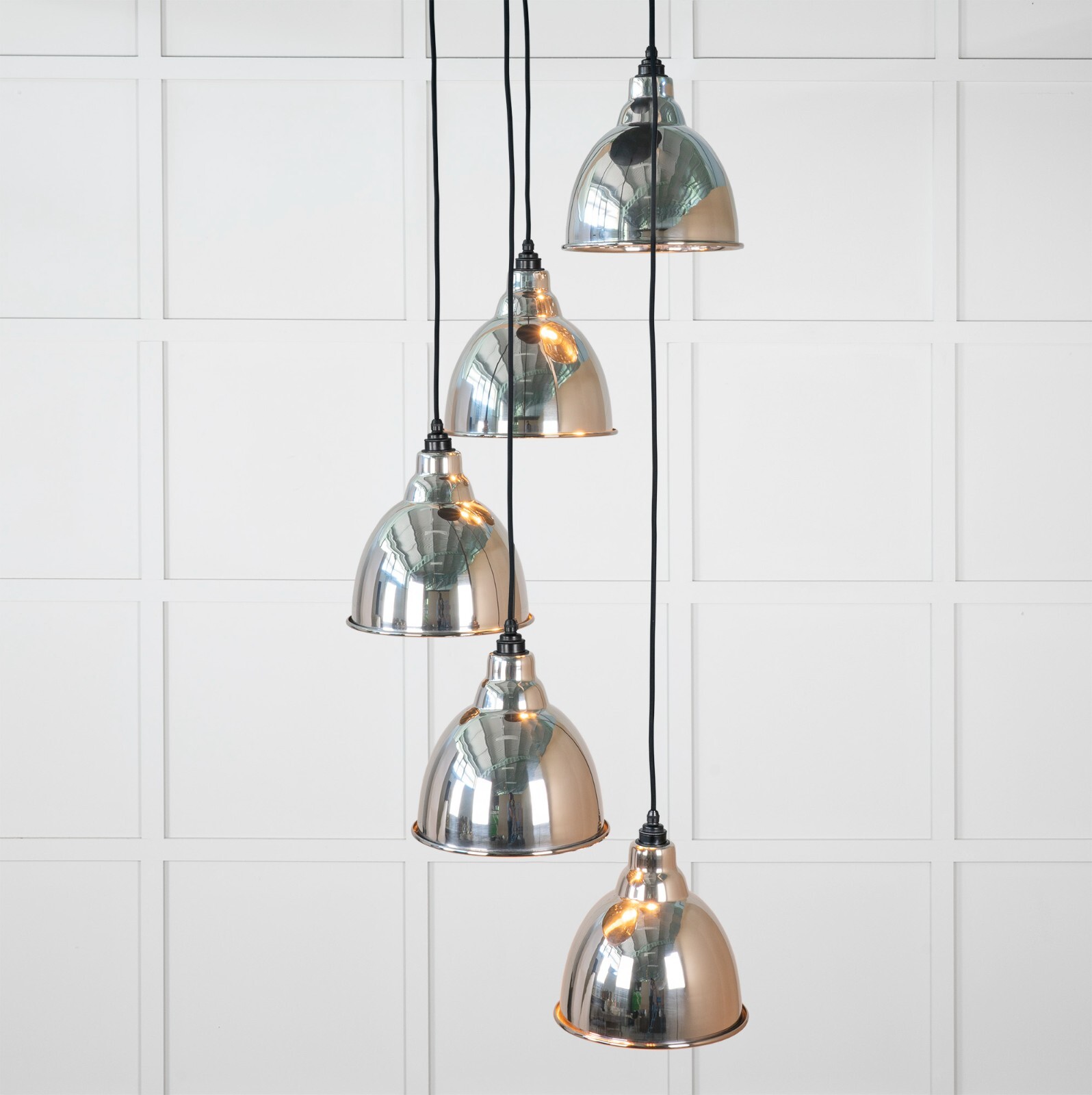 From The Anvil 49737 Smooth Nickel Brindley Cluster Pendant