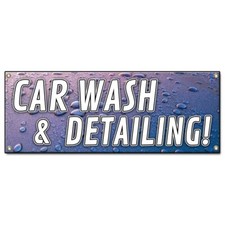Car Wash  Detailing Banner Concession Stand Food Truck Single Sided