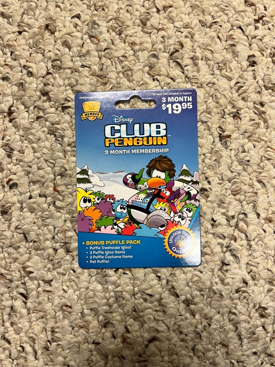 Club penguin membership card