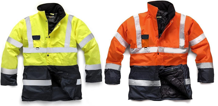 Standsafe Hi Vis Waterproof Jacket Coat - HV012 Hi Vis Two Tone Parka