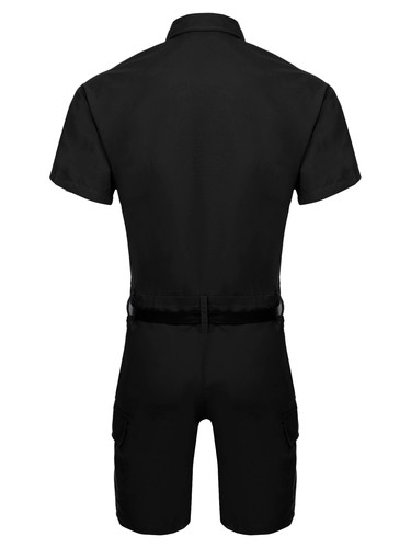 Mens Jumpsuit Tracksuit Rompers Coveralls Bodysuit Bottom Purse Belt Stylish - Picture 20 of 26