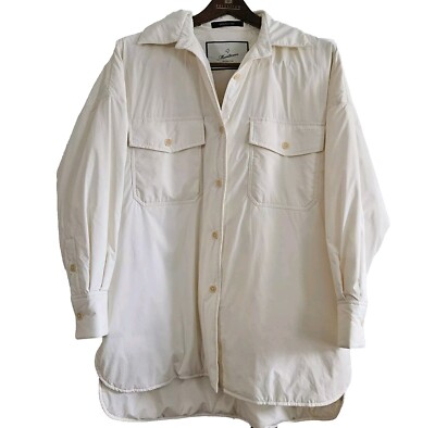 Montecore Goose Down Filled Shirt Jacket M Shacket Layer Ivory Womens Relaxed