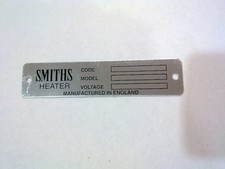 Smiths Heater Aluminium Plate Mg Mga Mgb Mgc Magnette Midget Sprite Mini Crcp302