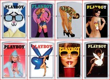 Zippo PlayBoy Cover 8 Lighter Set Pin Up Pinup RARE set #4 NEW L@@K