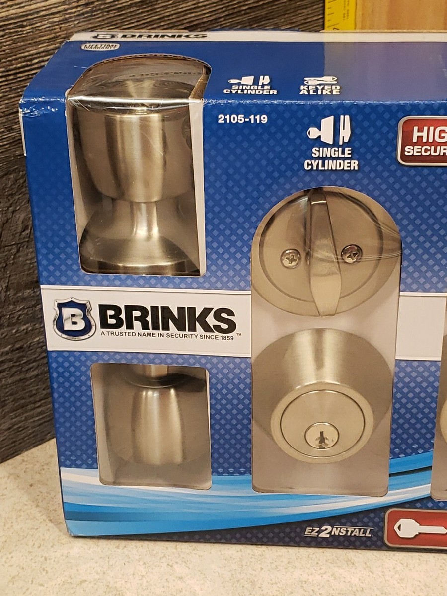 Brinks 2102-105 Tulip Style Keyed Alike Door Knob And Deadbolt Combo...