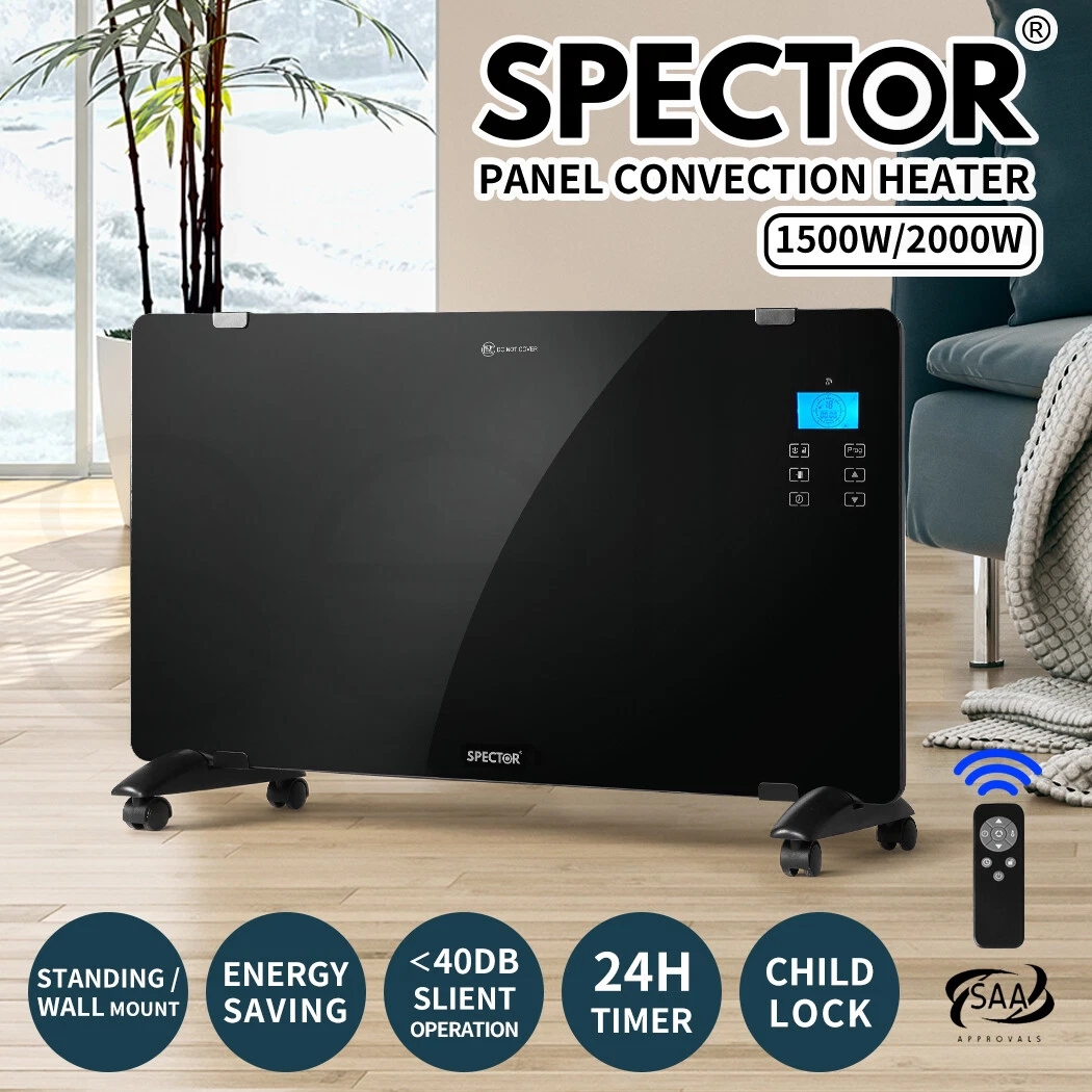 Spector Heater Electric Glass Panel Energy Saving Timer Remote Control  2000W | eBay