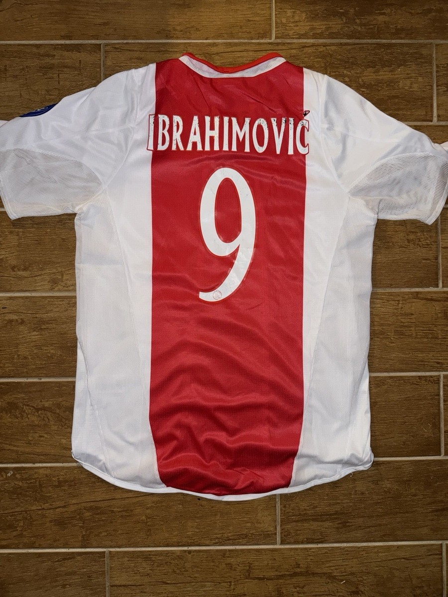 Ajax Zlatan Ibrahimovic 2002/03 Adidas Home Shirt Jersey Size L