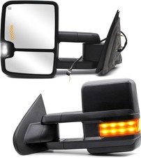 Towing Mirrors Fit for 2014-2018 Chevy Silverado 1500 2500 3500 GMC Sierra with