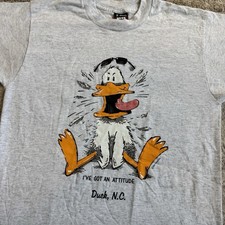 Vintage 90s I’ve Got An Attitude Angry Duck Cute Animal Tee Size Medium USA Made