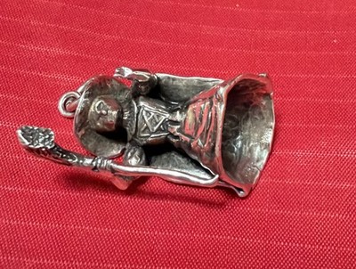 Wicked Witch Broom  Wizard of Oz 3D 925 Solid Sterling Silver Charm Vintage