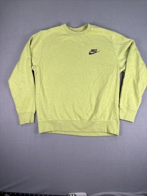 NWT Nike Sport Essentials Semi Brushed Crewneck Lemon Twist DD7045 Men s Medium