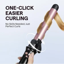 Wavytalk 1 Inch Automatic Rotating Curling Iron Rose Gold Beach Waves Sealed NIB