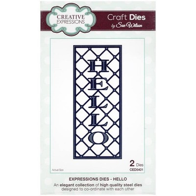 Stanzform Präge Stanzschablone Cutting Die - Creative Expressions Hello CED5401