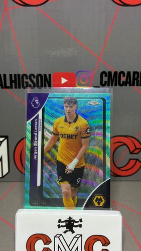 2025-26 Topps chrome premier league Jorgen Strand Larsen aqua wave /199 Wolves