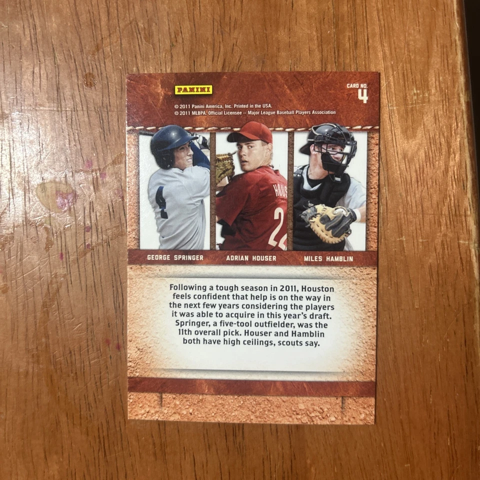 2011 Elite Extra Edition Baseball Building Blocks Triple George Springer Astros - Image 2 of 2