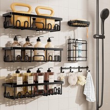 Shower Caddy 6-Pack, Advanced Rustproof Design, No Drilling Adhesive Shelves,...