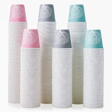600 Pack 3 oz Disposable Bathroom Cups, Colorful Small Disposable Paper Cups ...