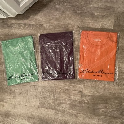 Eddie Bauer legend wash Colored T-shirts- Lot Of 3 Colors Sz L
