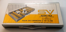 Slide File Tray Case 2x2 Holds 300 Cardboard /150 Glass Slides SV Metal Made USA