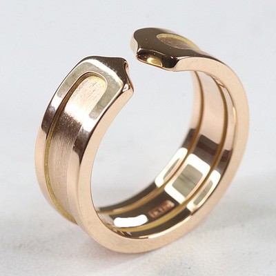 Cartier C2 Ring C de Cartier Collection 750 18k YG  #49 US 4.5-4.75 34854