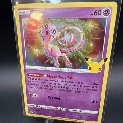 25th anniversary pokemon cards most valuable Pokemon Celebrations Mew Holo Rare 11/25 25th Anniversary