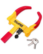 Tevlaphee Universal Wheel Lock Heavy Duty Security Trailer Wheel Lock Anti Th...
