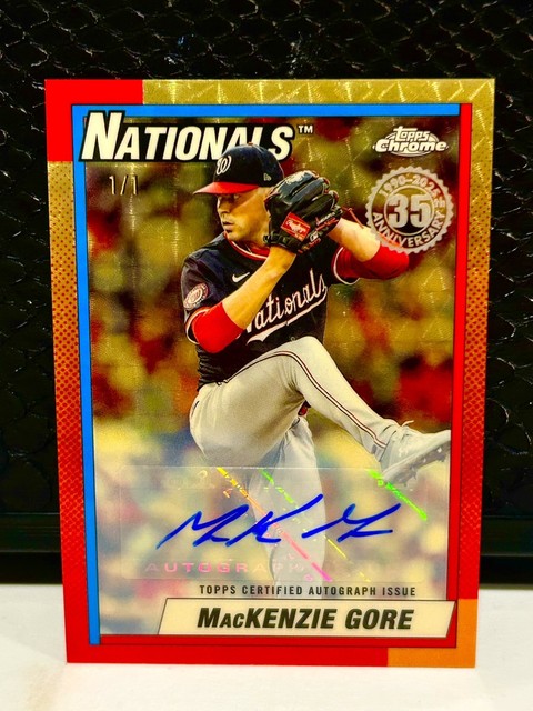 2025 Topps Update MacKenzie Gore Silver Pack Chrome Auto SuperFractor #1/1