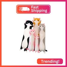 Long Cat Plush Pillow Soft Cat Hugging Pillow Stuffed Animal Pillow Cute Kitty S