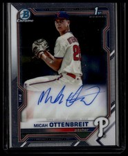 2021 Bowman Draft #CDA-MO Micah Ottenbreit Chrome Draft Pick Autographs