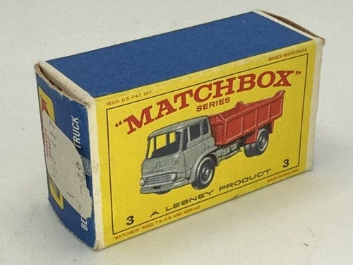 Matchbox Lesney Original BOX ONLY 1961 No. 3 Bedford Tipper Free Ship