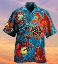 Dragon Print Hawaiian Shir