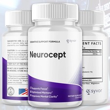 1 Pack Neurocept Nootropic All Natural Formula Brain Supplement 60 Capsules