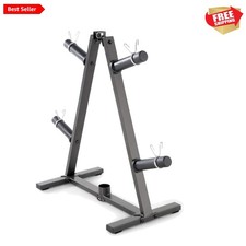 Space-Saving Weight Plate Storage Rack for Olympic Plates &ndash; 2-