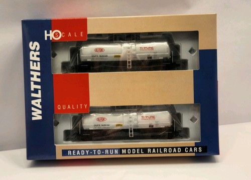 Walthers HO 932-27214 EMBUDO FLUJO TANQUE COCHE PAQUETE DE 2 UTLX DUPONT NUEVO EN CAJA E78 | Condition: New