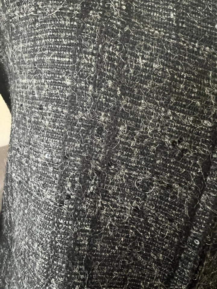 Traje Chaqueta Burberry Lana Cremallera Lentejuelas Gris Oscuro EE. UU. 6 Foto 2 de 4