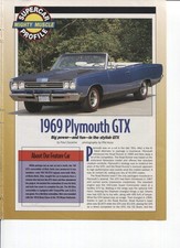 1969 Plymouth Gtx Convertible 3 Pg Color Article