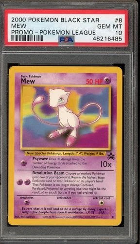 Pokemon Mew Pokemon League Black Star Promo #8 PSA 10 Gem Mint