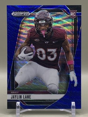 2025 Prizm Draft Picks Jaylin Lane Rookie Blue Wave /299 - Virginia Tech Hokies