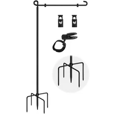 Garden Flag Stand with 5 Prong BaseStable Design Garden Flag Holder for Outsi...