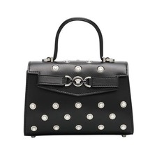 Versace NWT Medusa 95 Small Leather Top Handle Bag in Black