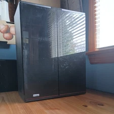 Laserline CD6000 - 60 CD Storage Holder Case -Black W/Doors 1 Broken Hinge USA