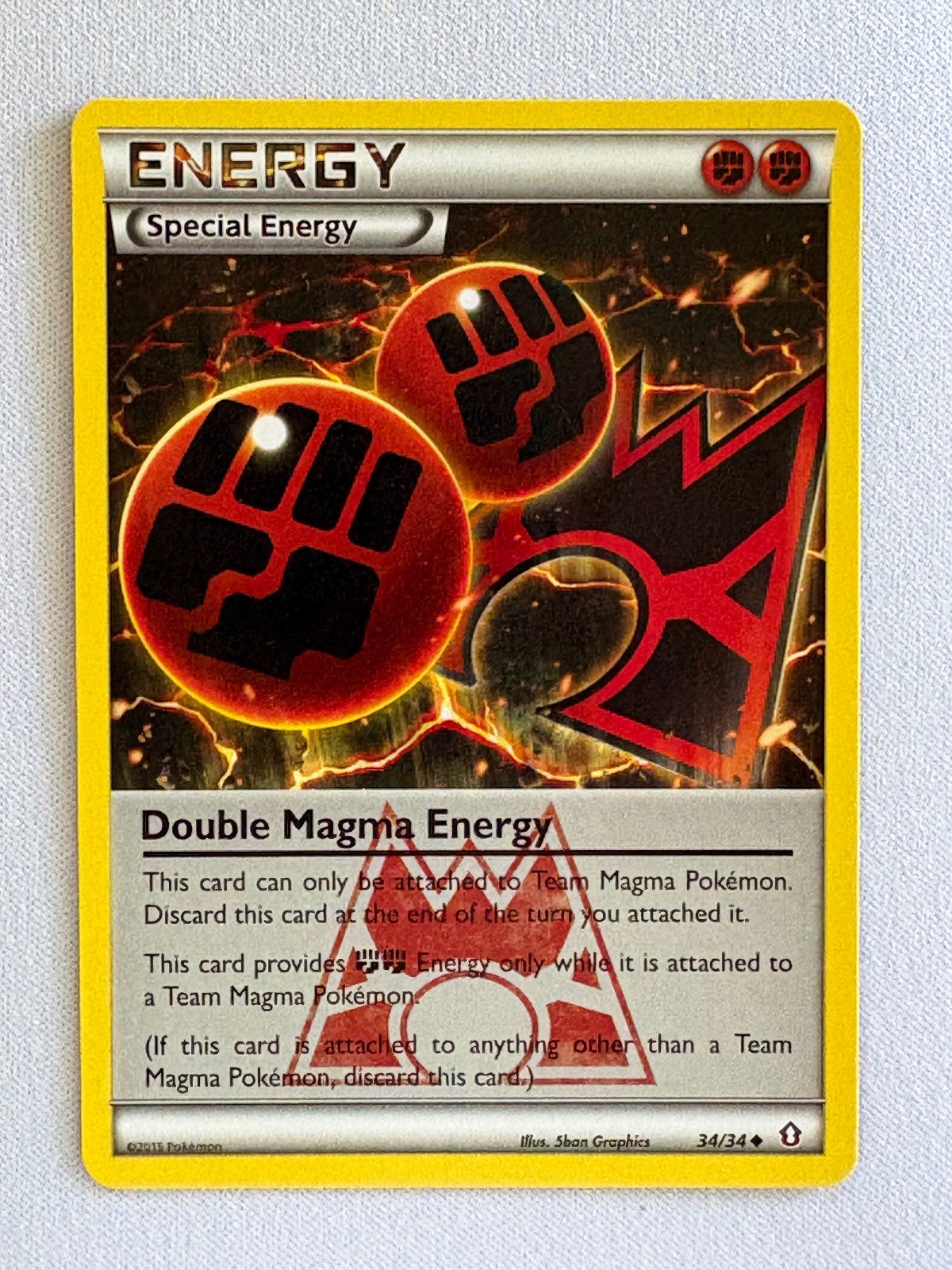 DOUBLE MAGMA ENERGY 34/34 UNCOMMON DOUBLE CRISIS POKEMON MP