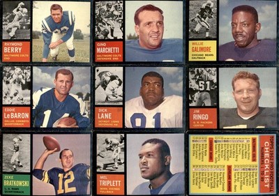 1962 Topps Football Complete Your Set #1-100 You Pick!