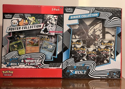 #ad Pokemon Black Bolt Binder Unova Poster Bundle Sams Club Sealed $80.00